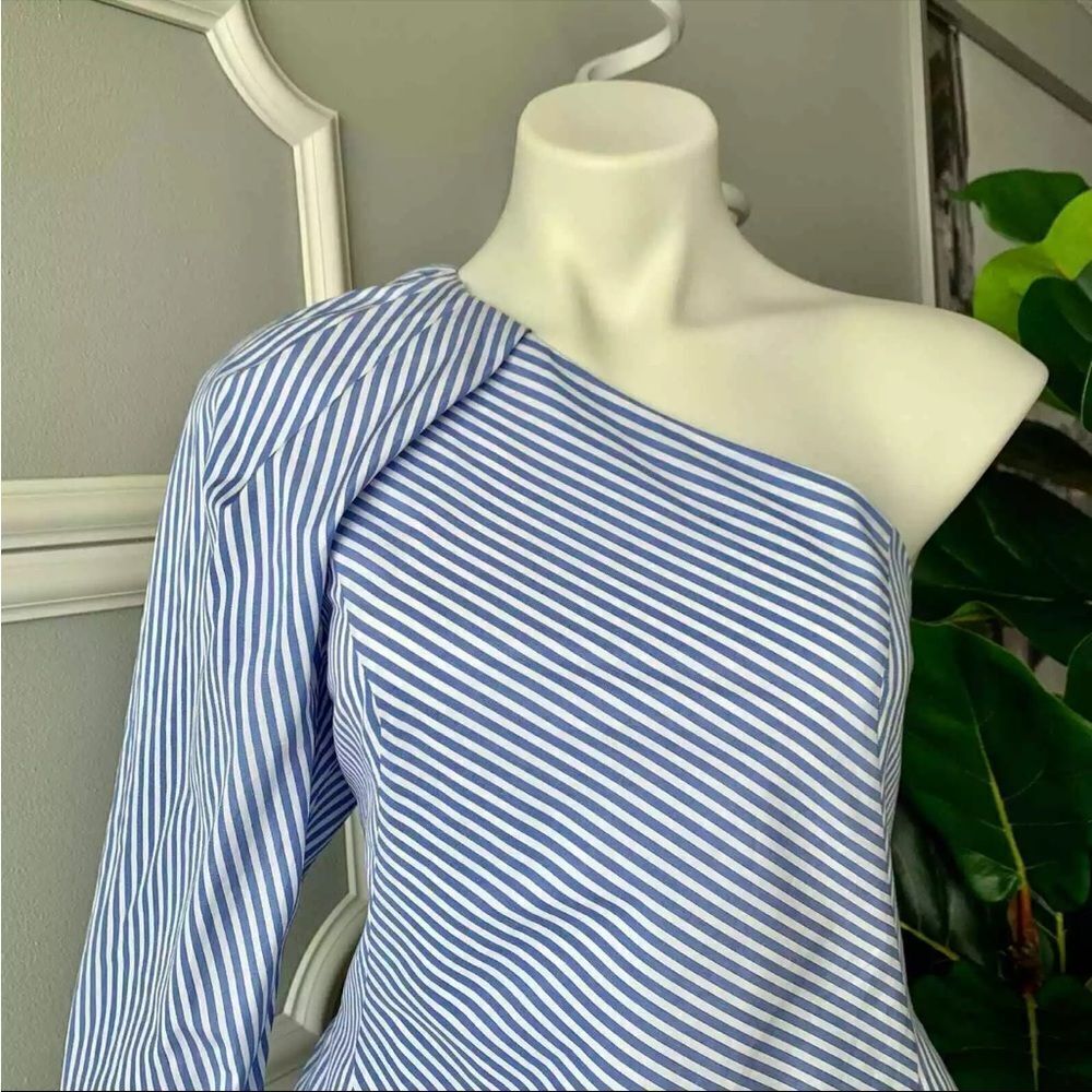 Barbara Bui Blue Striped Blouse - Picture 2 of 7